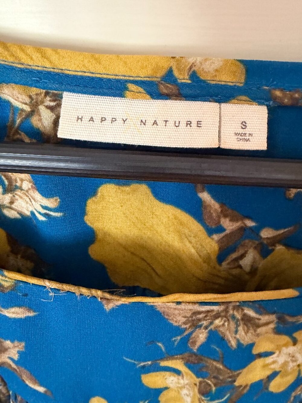 Happy x Nature Floral Scoop Neck Dress Size S